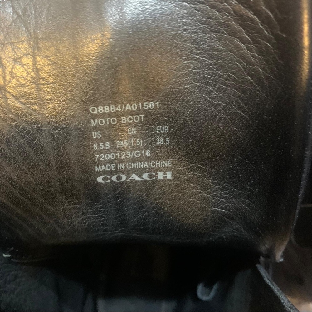 Coach Leather Moto Boots - Picture 8 of 8